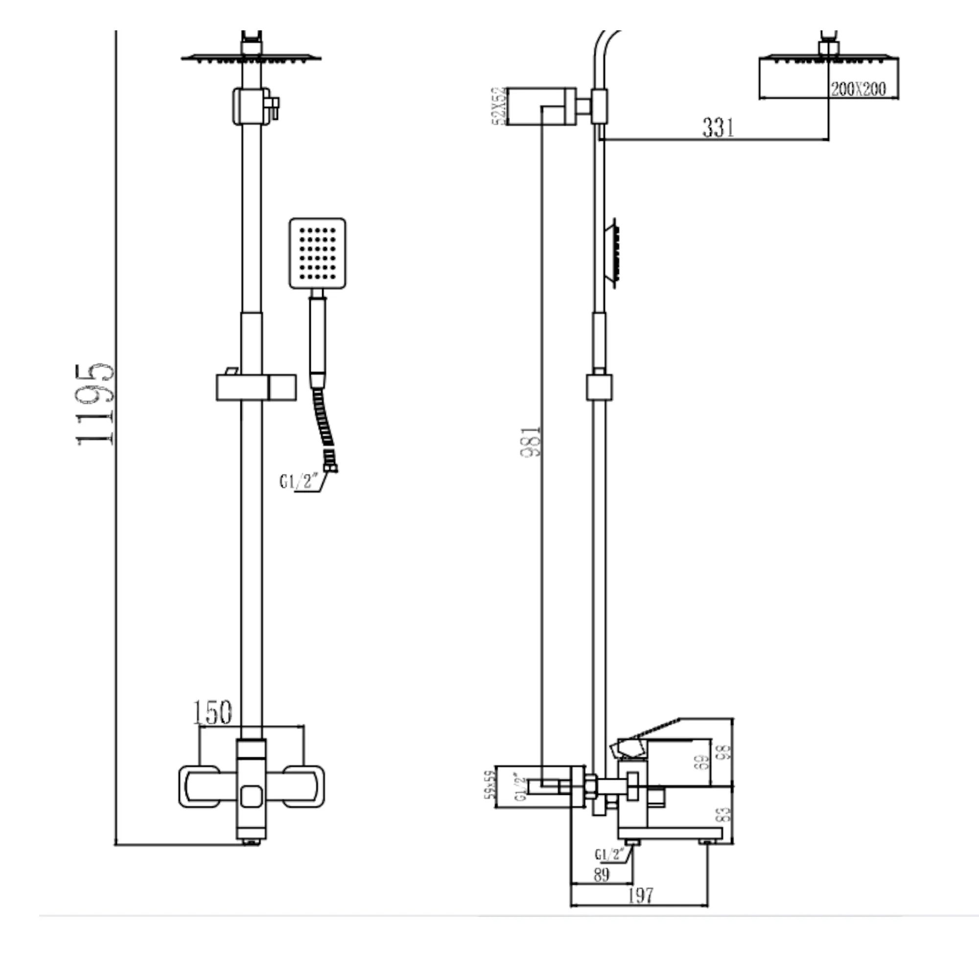 Душевая стойка Fmark FS8145C