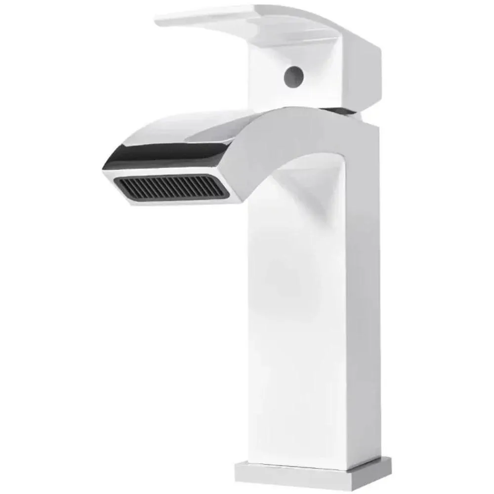 Смеситель для раковины Grocenberg GB2007WC, белый/хром