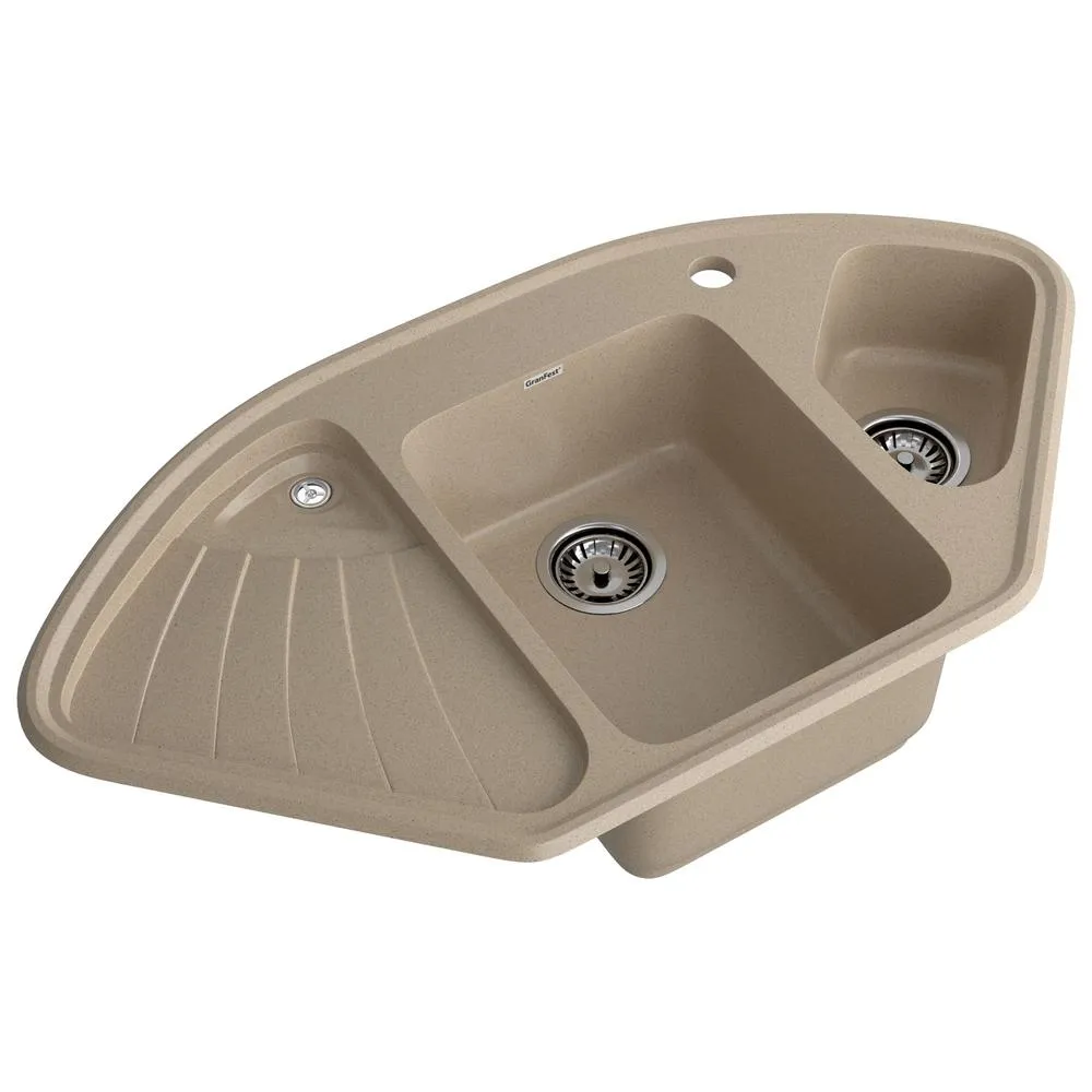 Кухонная мойка GranFest CORNER 1040E, песок