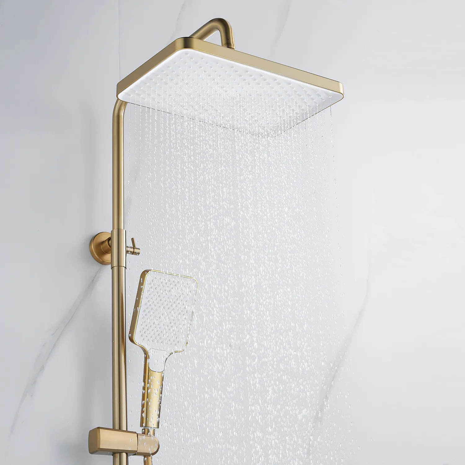 Душевая система Shevanik S4226G, золотой сатин