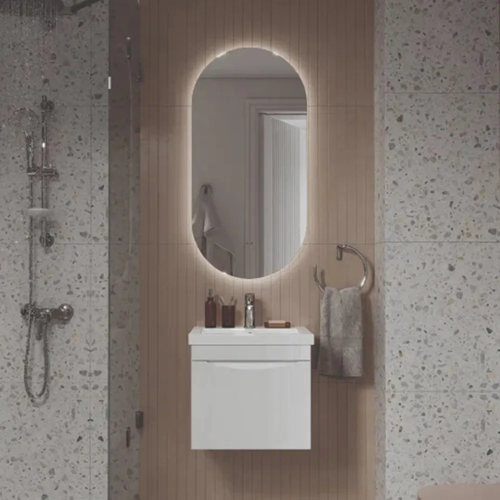 Тумба с раковиной подвесная Velvex Vizo tp.VIZ.COM.50.1Y, 50 см