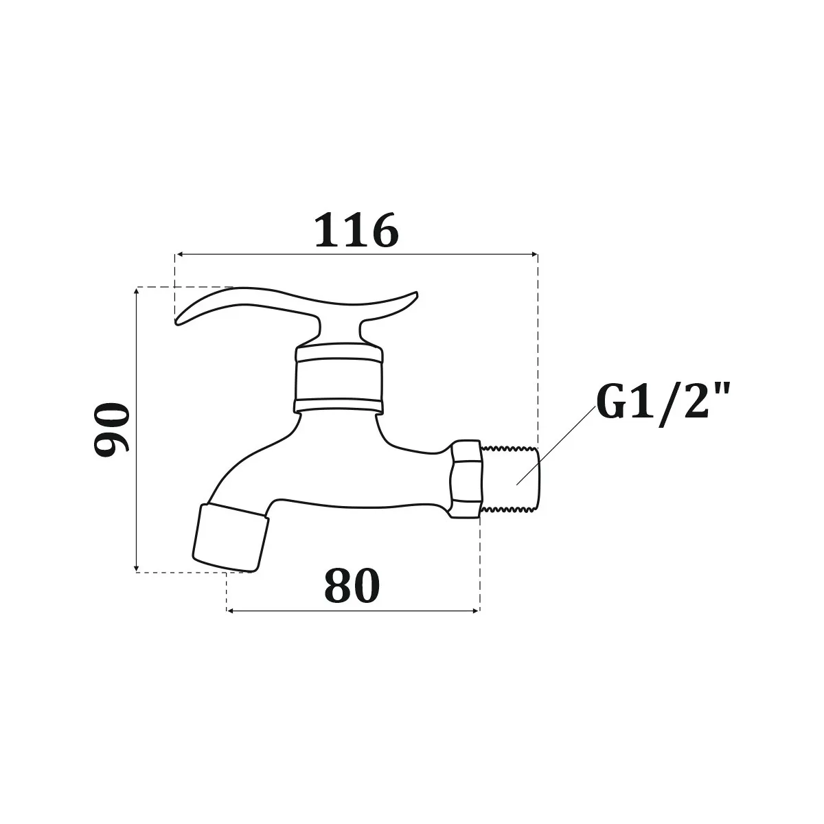 Кран на одну воду Maretti Avorio AV33R12, бронза