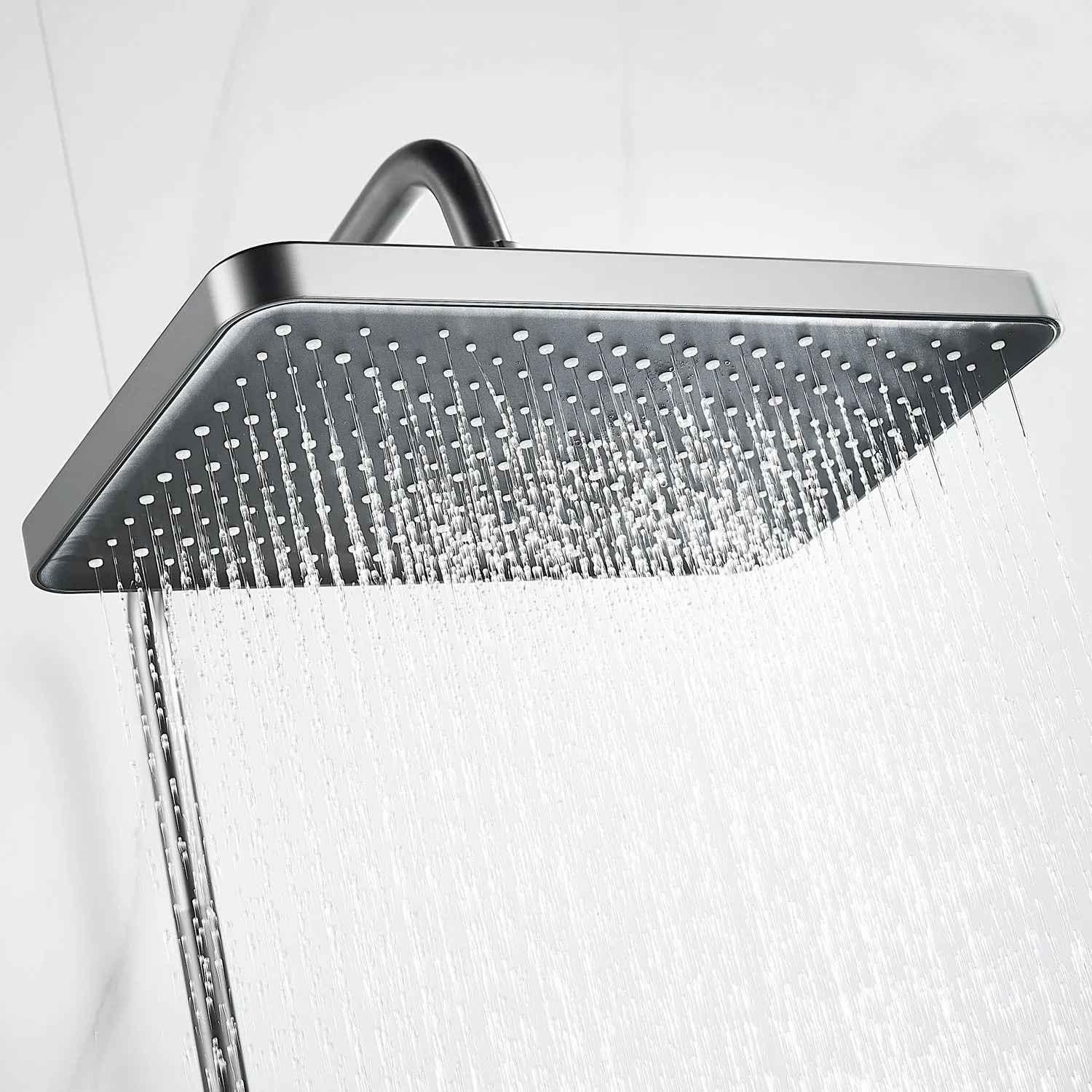 Душевая система Shevanik S9936T, оружейная сталь