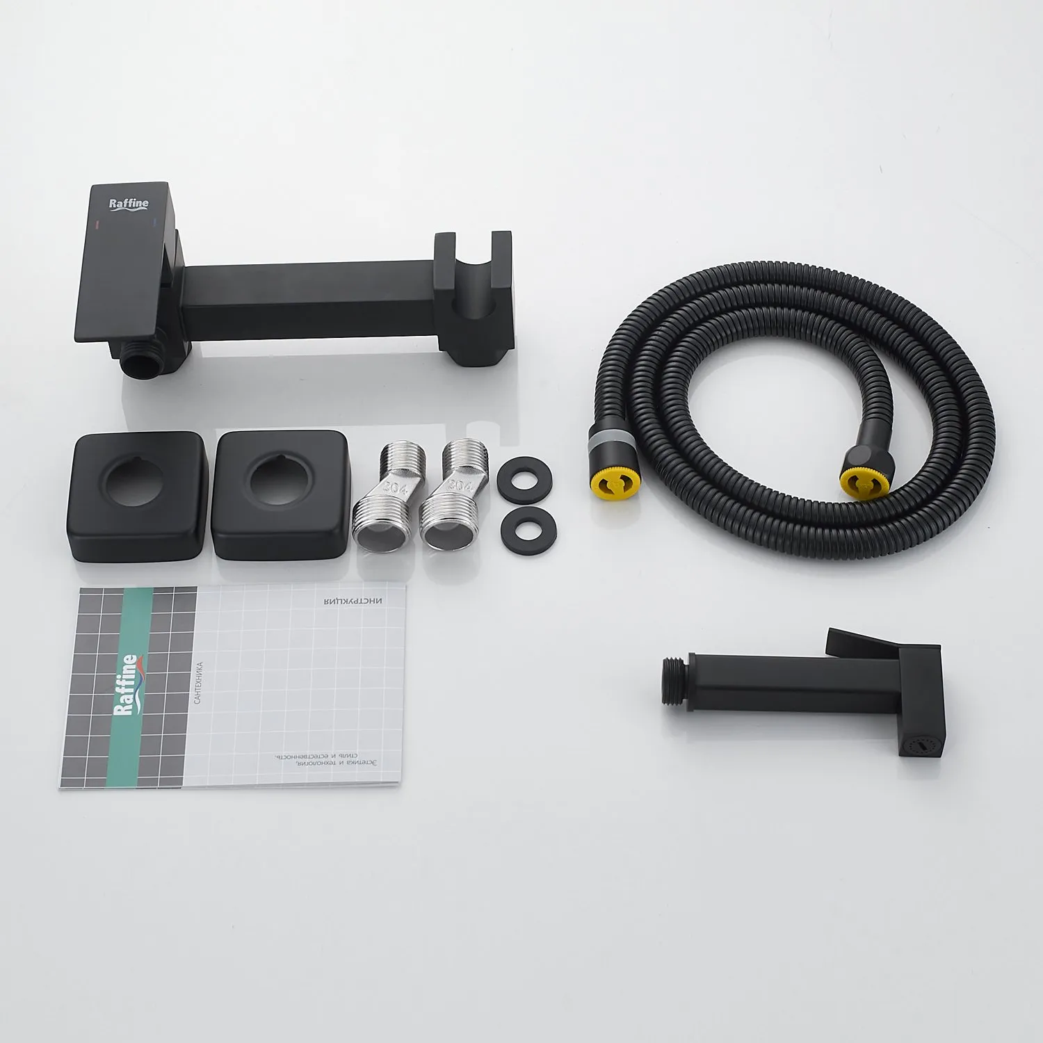 Гигиенический душ со смесителем Raffine F237H, черный