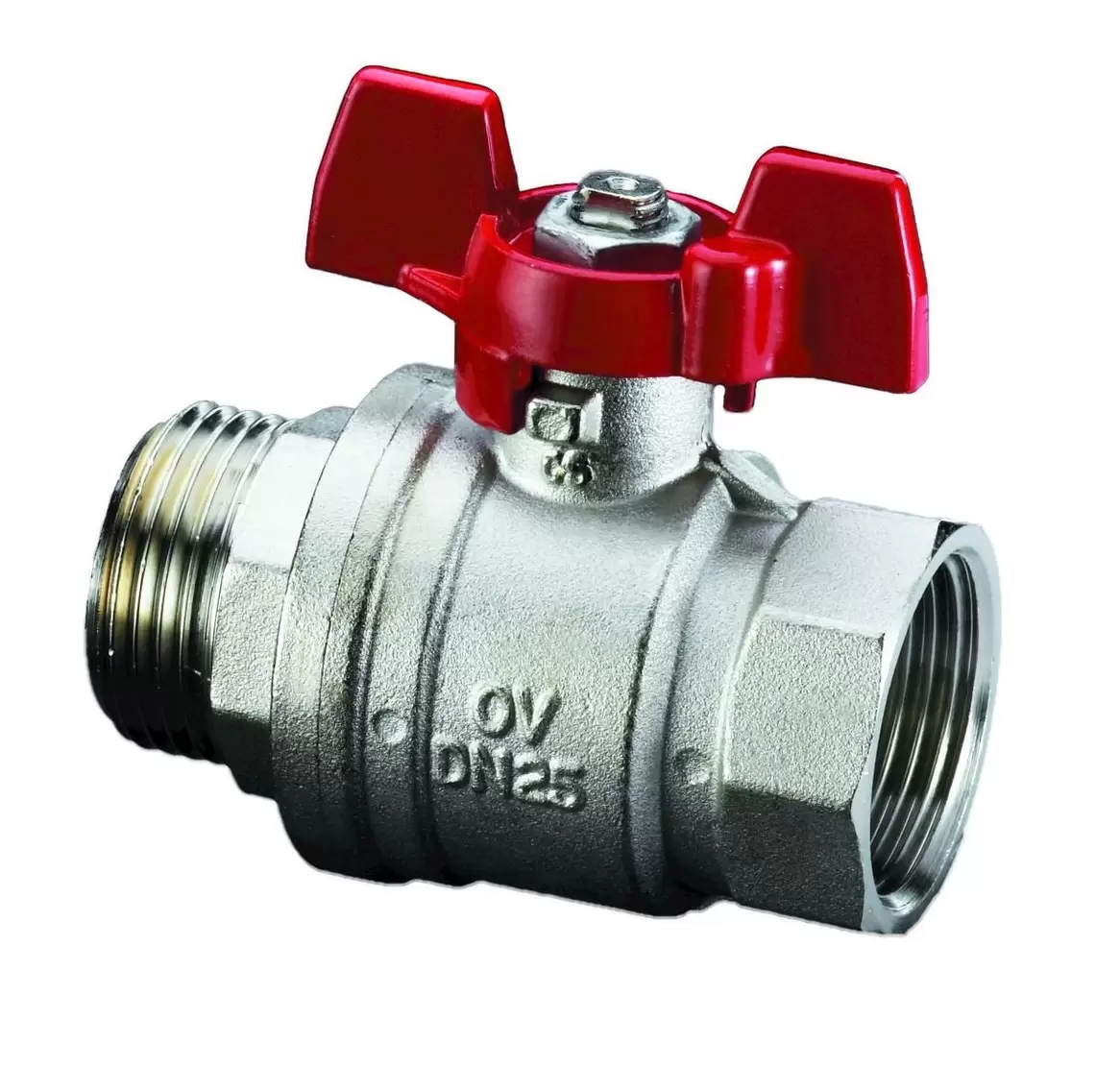 Краны шаровые Oventrop Optibal 10763 НР/ВР с ручкой-«бабочкой»