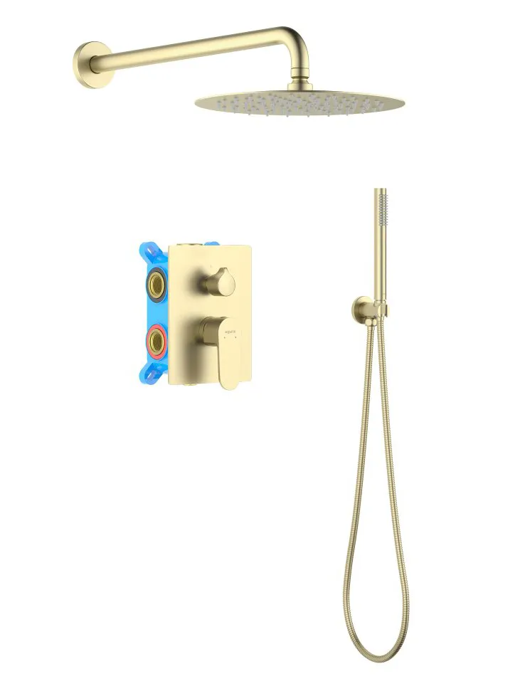 AQ1272BG ОБЕРОН Set 3 в 1 душевой комплект, шлиф. золото