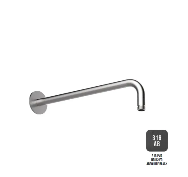 Держатель верхнего душа Almar 316 Stalnless Steel, Absolute Black Brushed PVD (E021093.AB316)