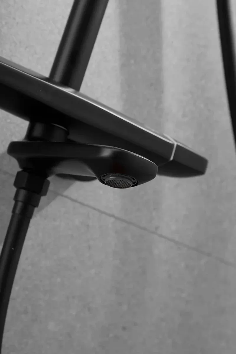 Душевая система с термостатом Rose R3996H, черный