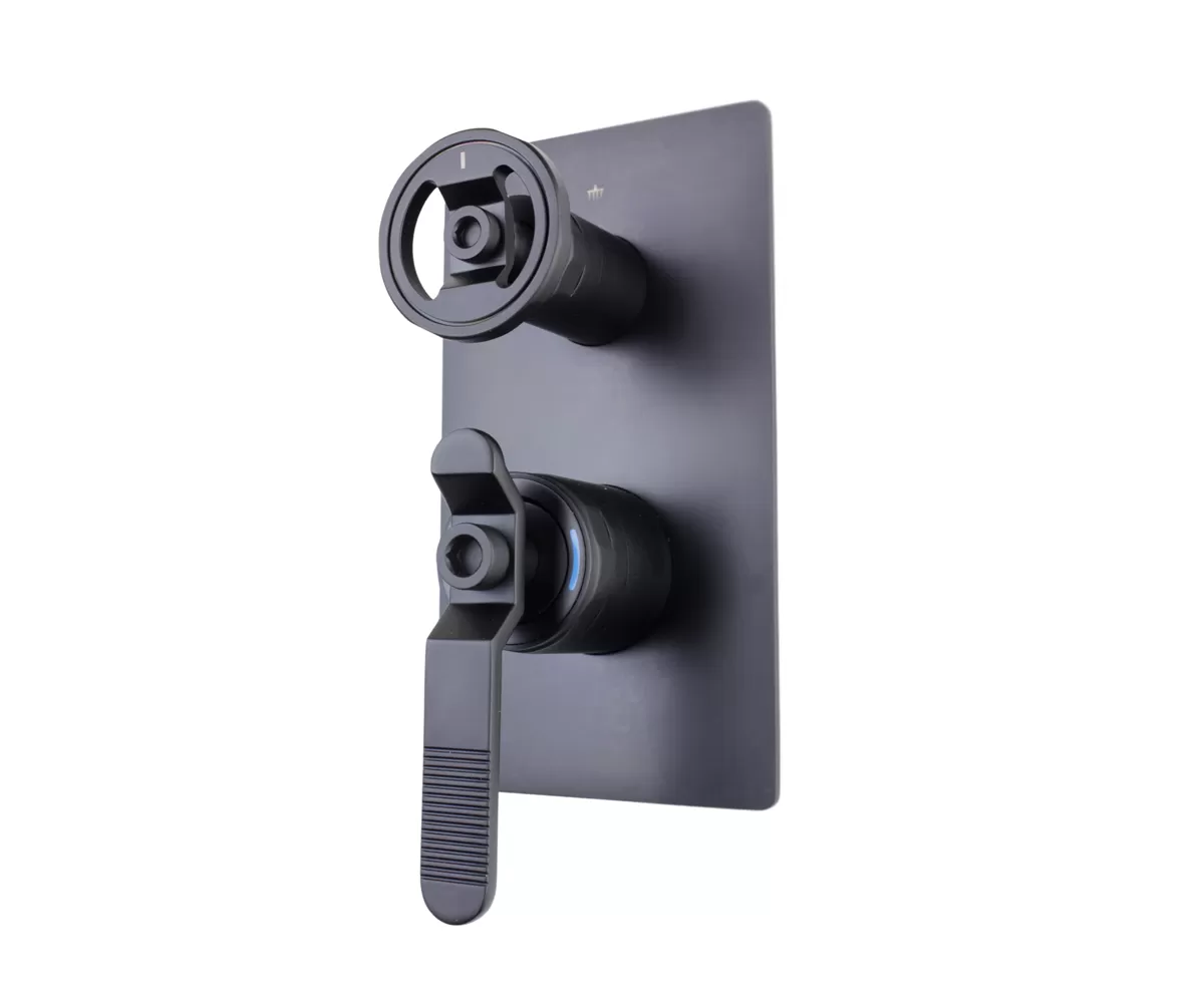 Душевой комплект Bronze de Luxe 1760'S LOFT встраиваемый матовый черный (6630SB)