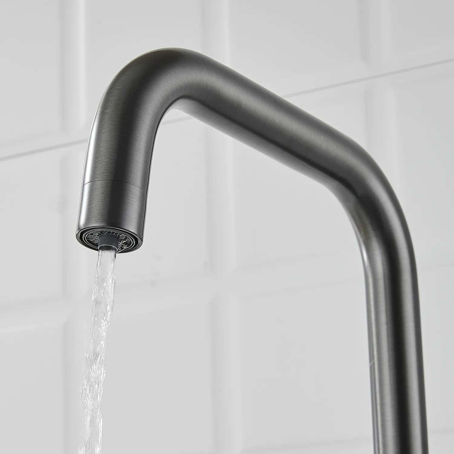 Смеситель для кухни с подключением фильтра Shevanik S528T, оружейная сталь