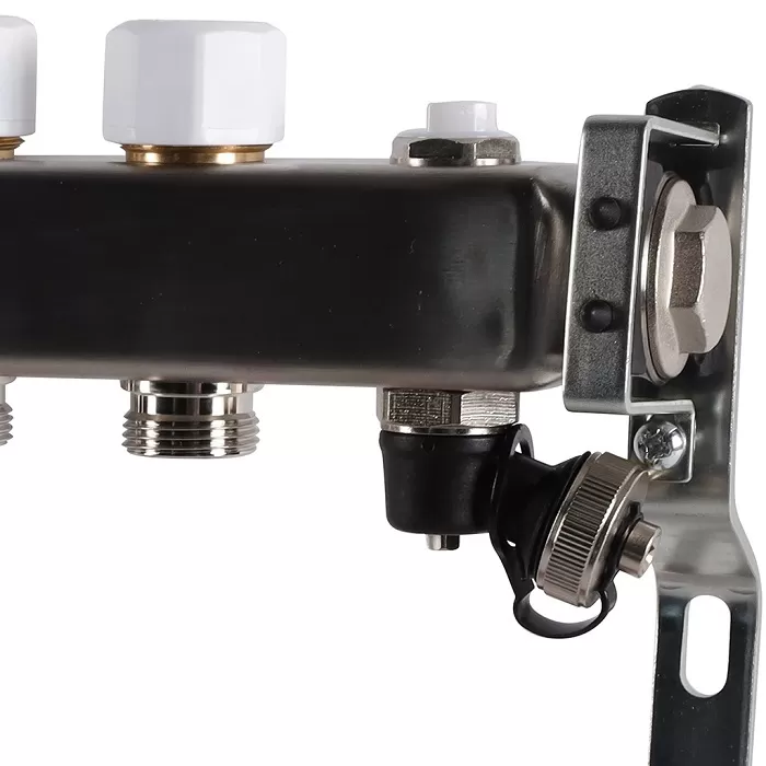 Коллектор Rommer 1"x3/4" на 7 контуров с расходомерами и запорными клапанами (RMS-1201-000007)