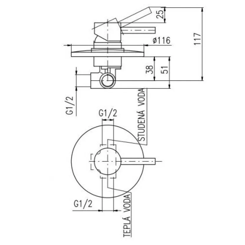 Смеситель для душа Rav Slezak Seina SE983L