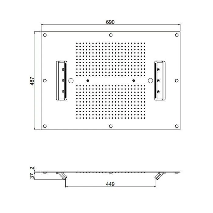 Многофункциональная душевая сиситема Carimali Mydream Colonial 700х500, хром (23071XN/S-CRX)