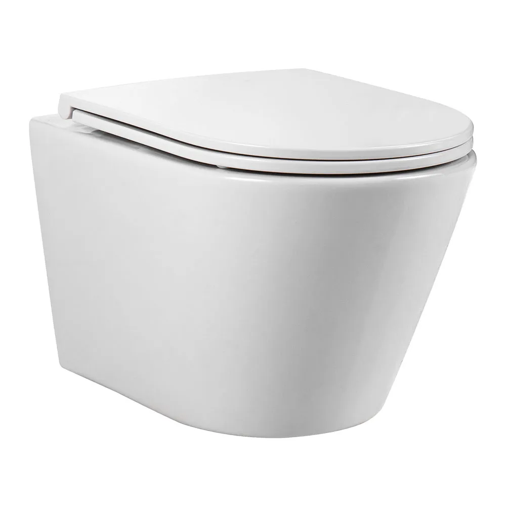 Унитаз-компакт подвесной AQUATEC ВЕГА TORNADO 490*360*320мм, тонкое сиденье с механизмом плавного закрывания, крепеж AQ1904T-00