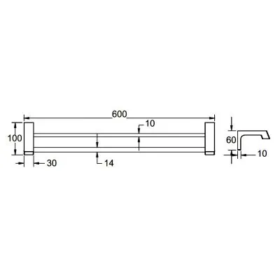 Полотенцедержатель двойной FRAP F30609-6, черный
