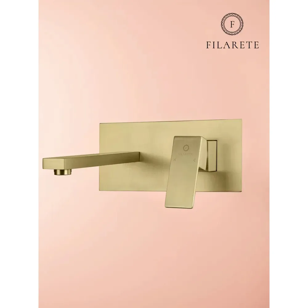 Смеситель для раковины встраиваемый FILARETE Fing FL4040MG, матовое золото