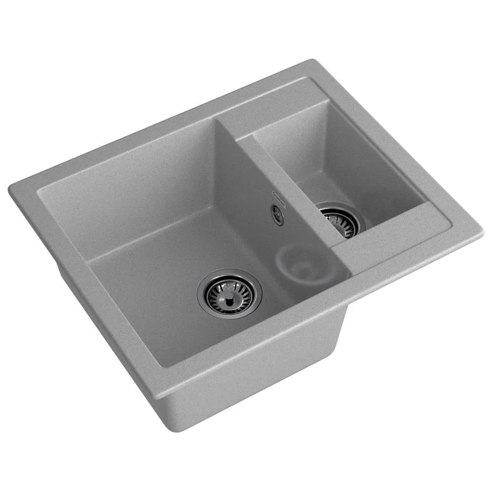 Кухонная мойка GranFest QUADRO 610K, серый