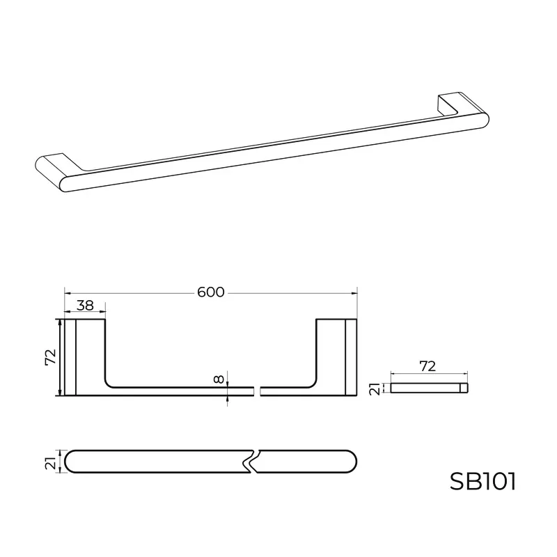 Полотенцедержатель Knotlor SB101RB, бронза
