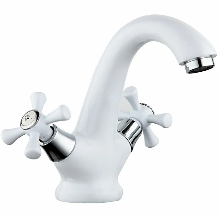 Смеситель для раковины Frud R10332, белый/хром