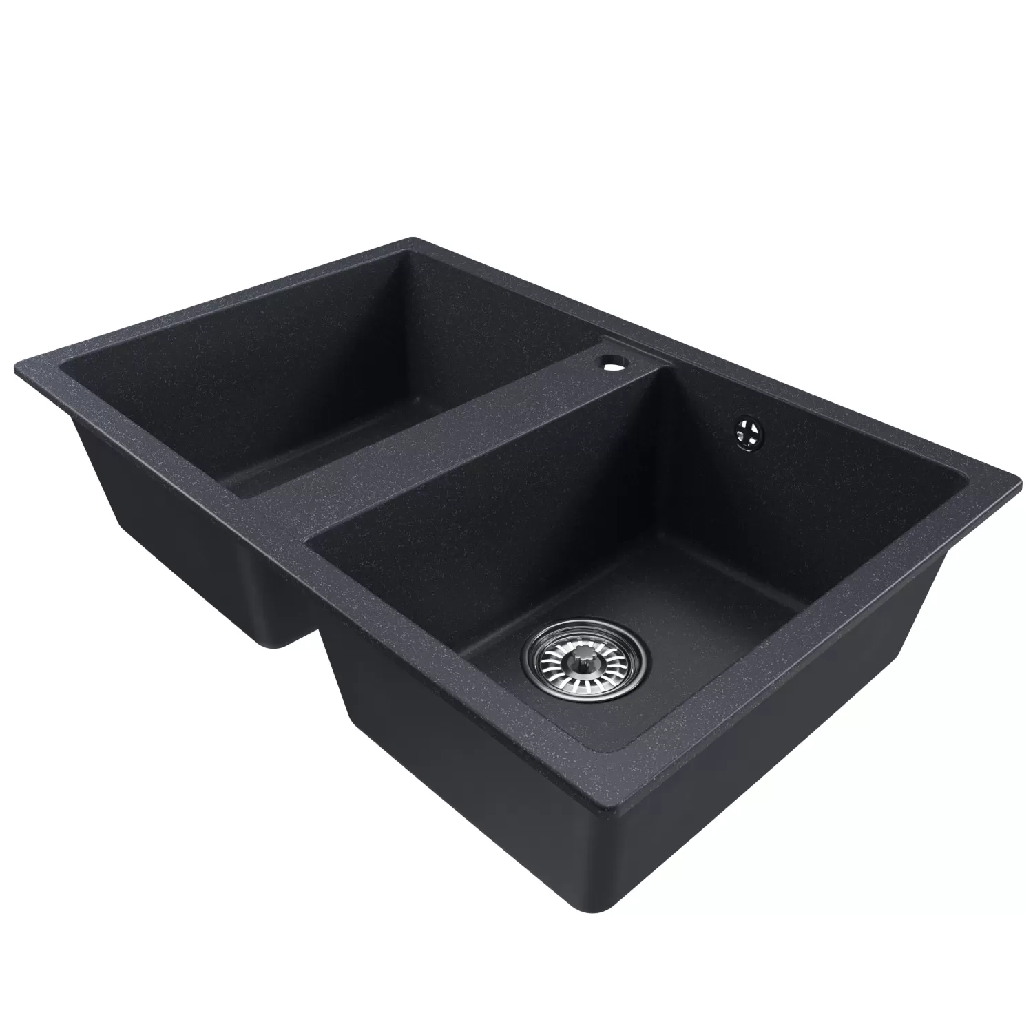 Мойка MIXLINE ML-GM23 двухчашевая  антрацит (343) 770*500*190мм NEW (552044)