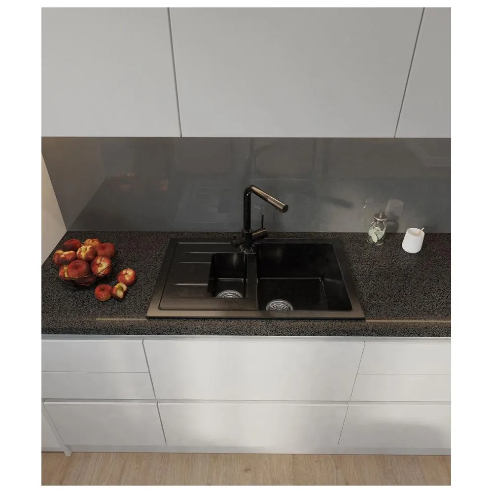 Кухонная мойка GranFest QUADRO 775KL, черный