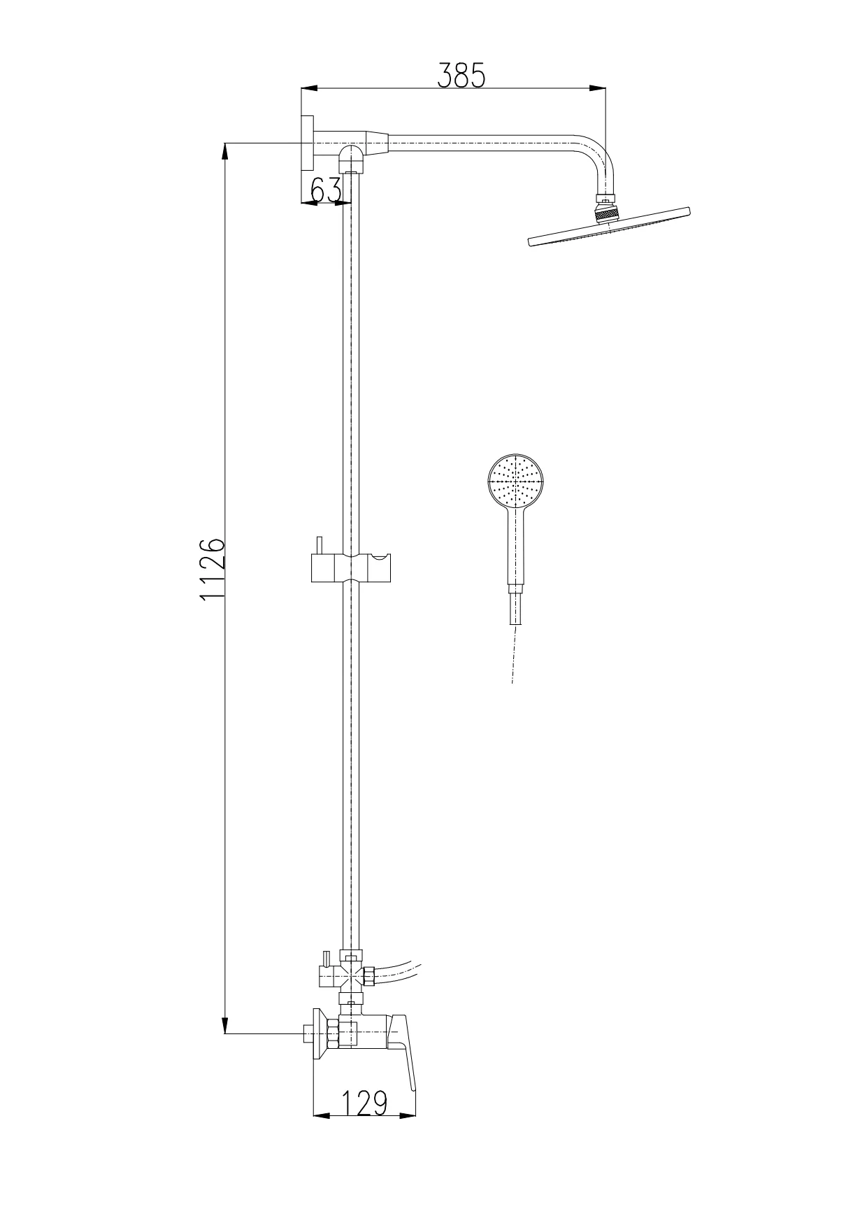 Душевая система Rav Slezak Colorado CO182.5/4Z, золото