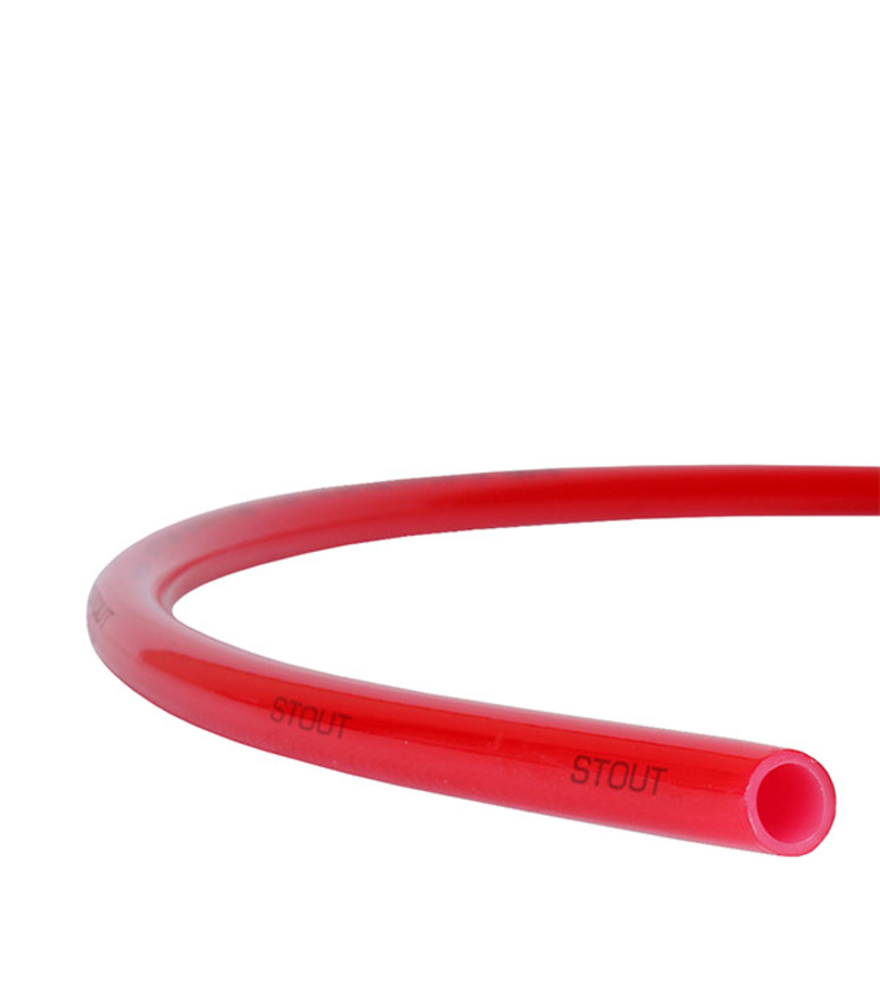 Труба Stout 20х2,0 PEX-a из сшитого полиэтилена с кислородным слоем, красная (отрезок 1 м) (SPX-0002-002020)