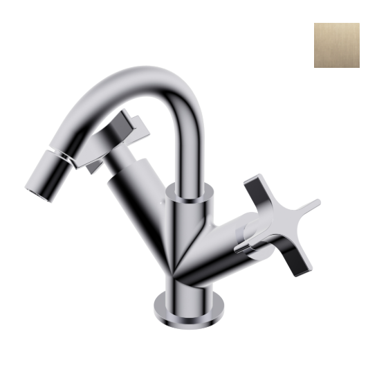 Смеситель для биде Ritmonio Diametro35 Cross, Brushed Champagne (PR53BB202CHX)