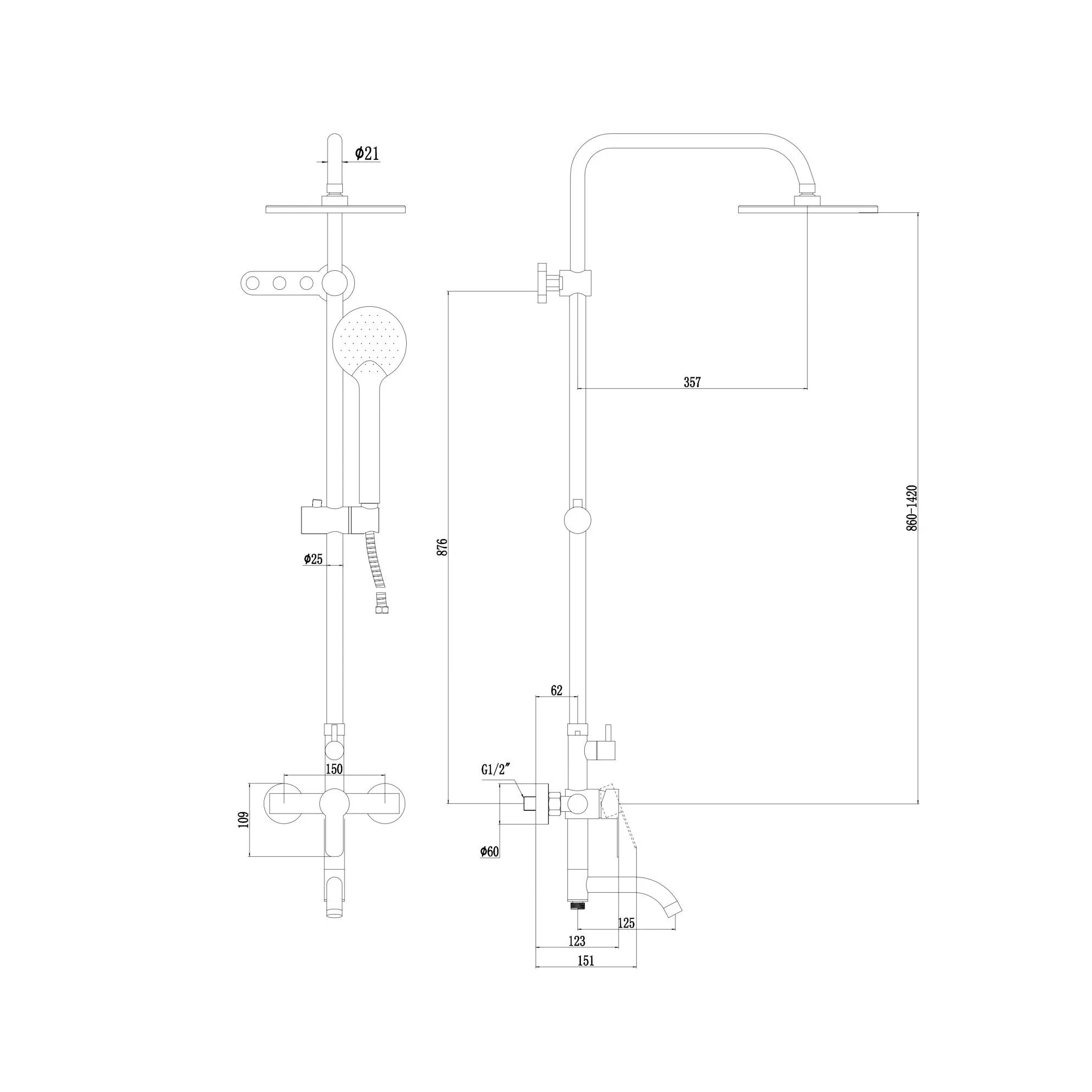 Душевая стойка Fmark FS8246