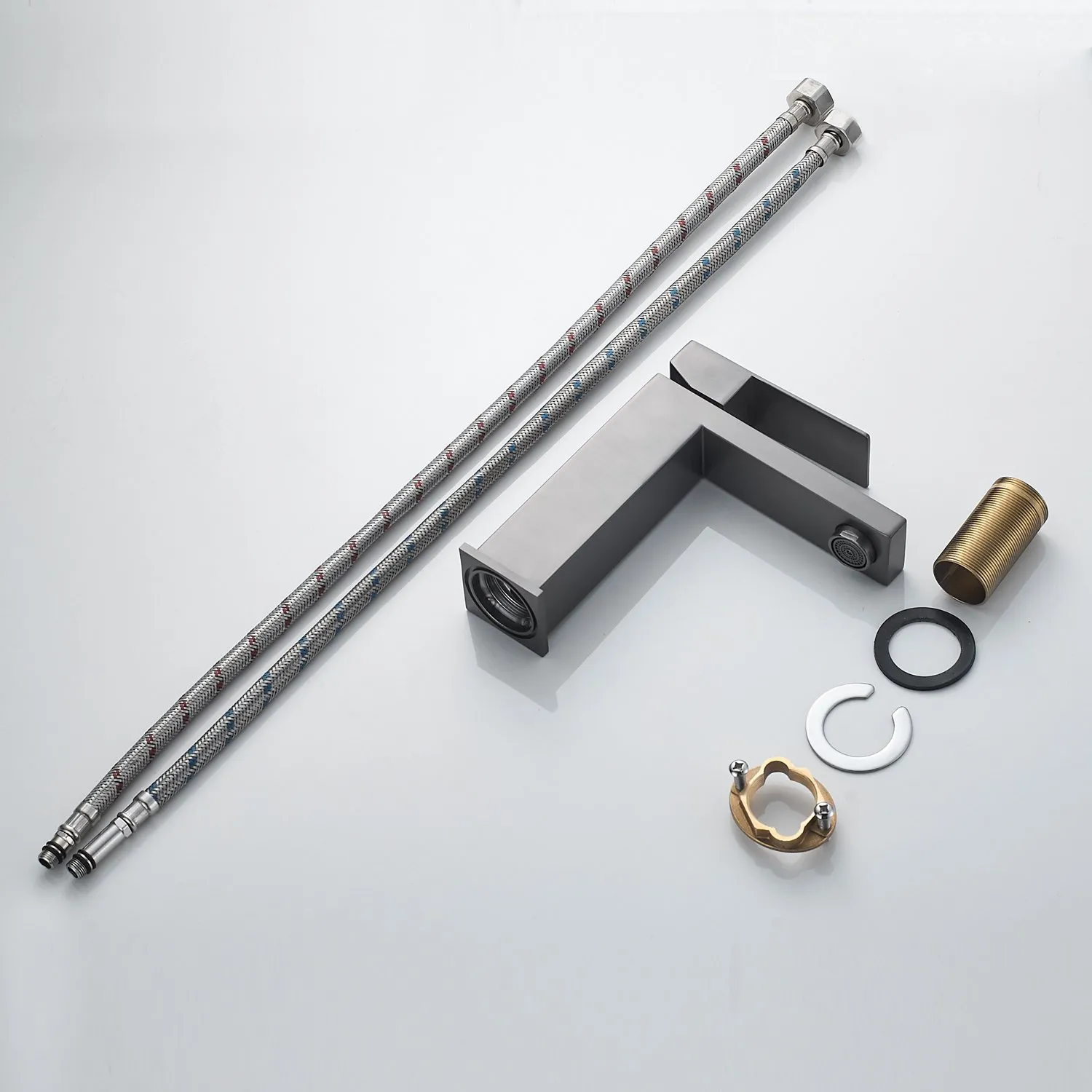 Смеситель для раковины Shevanik S7001T, оружейная сталь