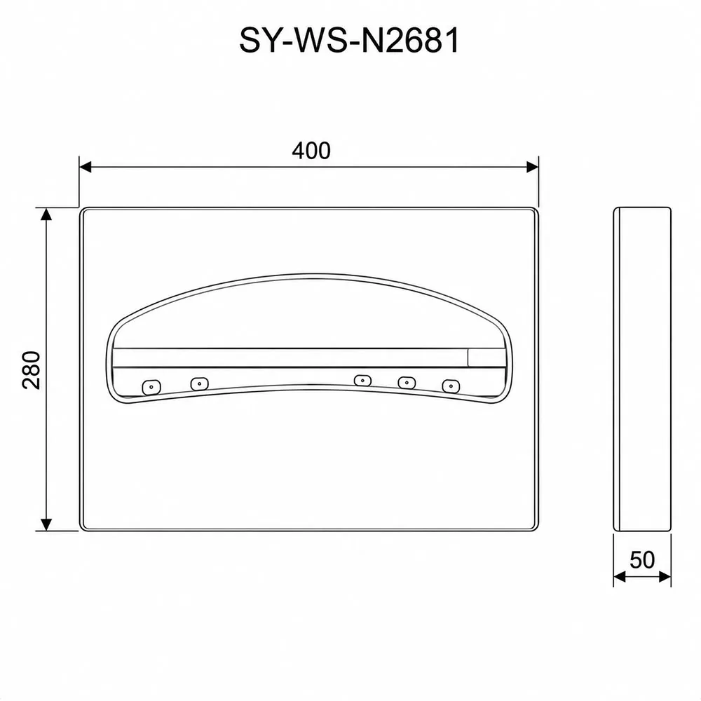 Диспенсер покрытий для унитаза SenSyn SY-WS-N2681, хром