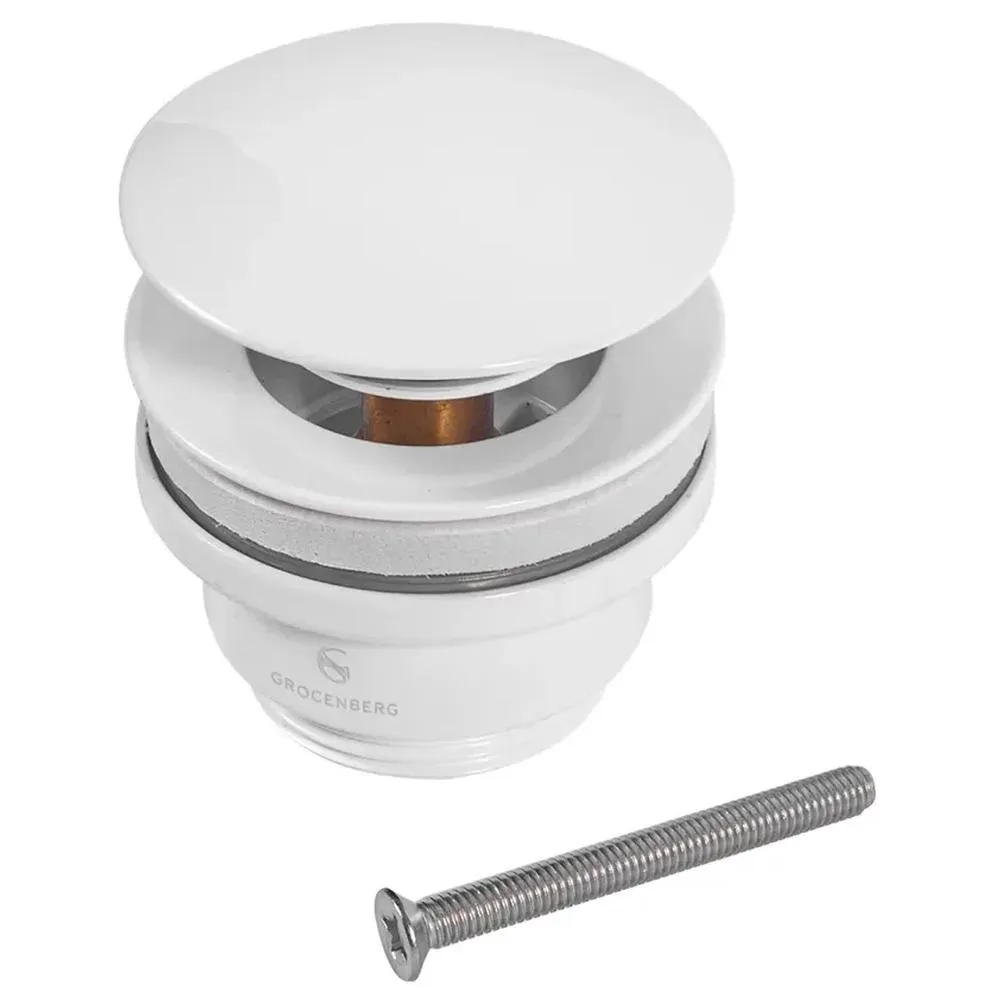 Донный клапан для раковины Grocenberg GB106W, белый