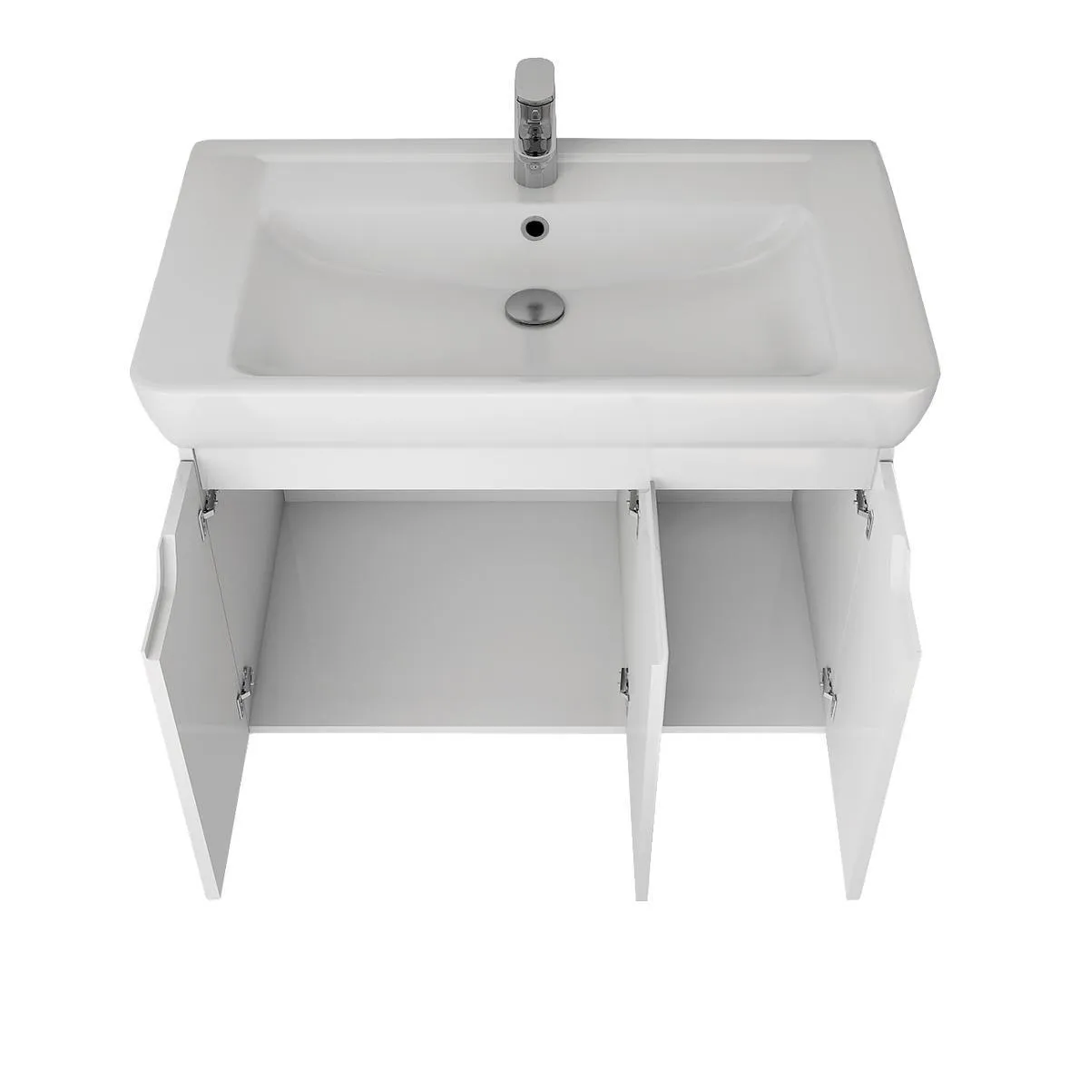 Тумба с раковиной подвесная Dreja Q(D) 80 см, белый