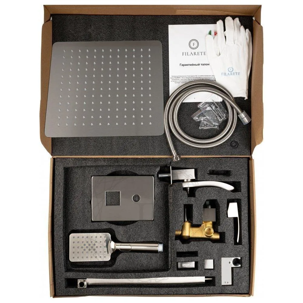 Душевая система встраиваемая FILARETE Waterfall FL1010NK, никель