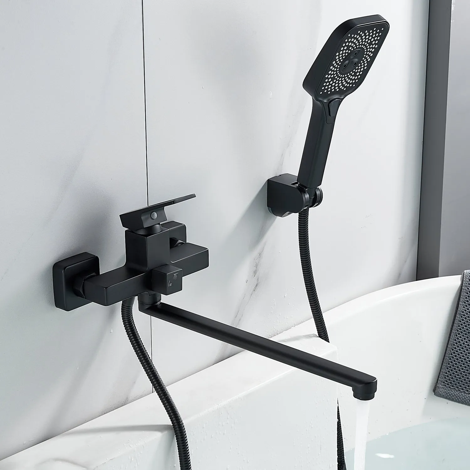 Смеситель для ванны Raffine F2296H, черный