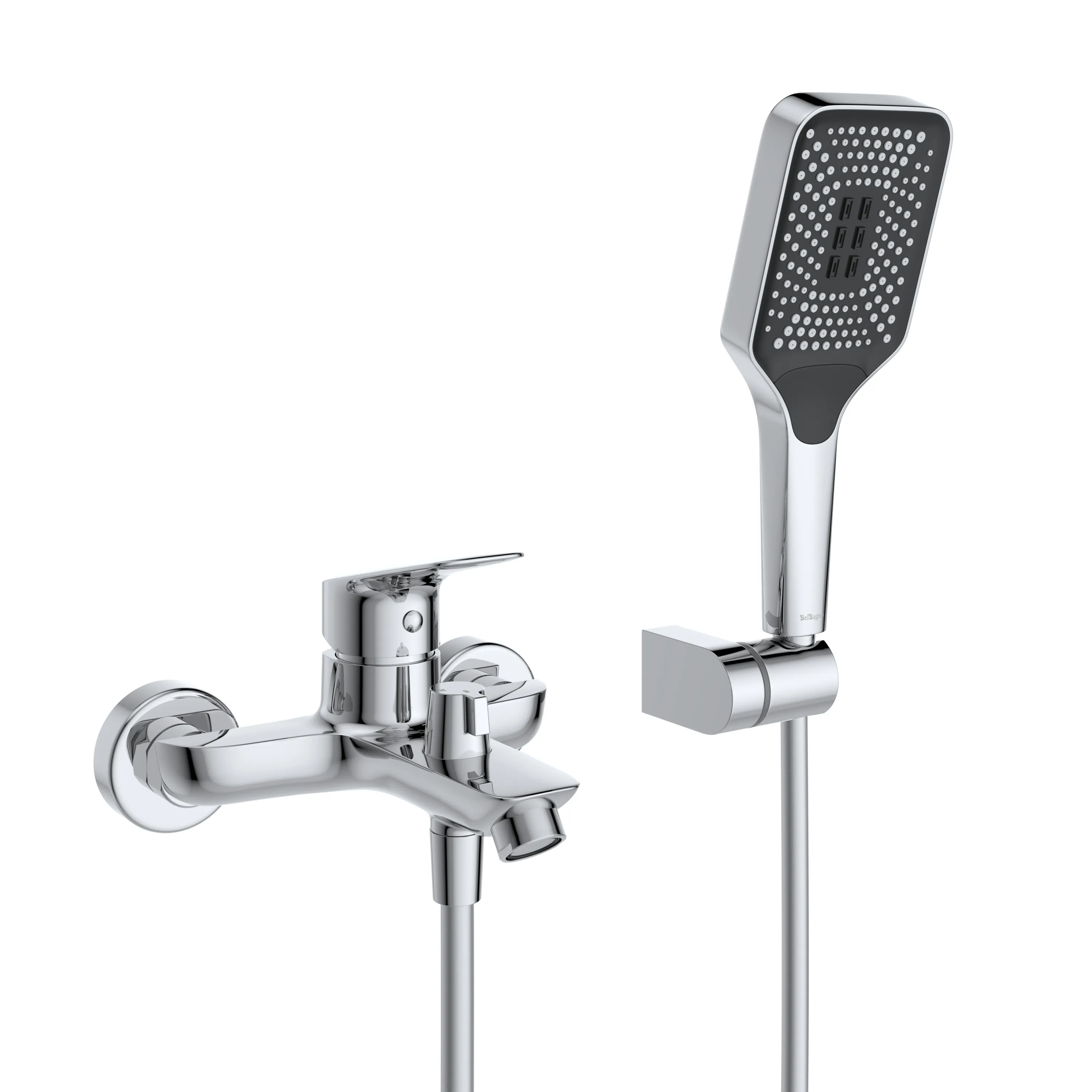 Смеситель для ванны и душа BelBagno Due, хром (DUE-VASM-CRM)
