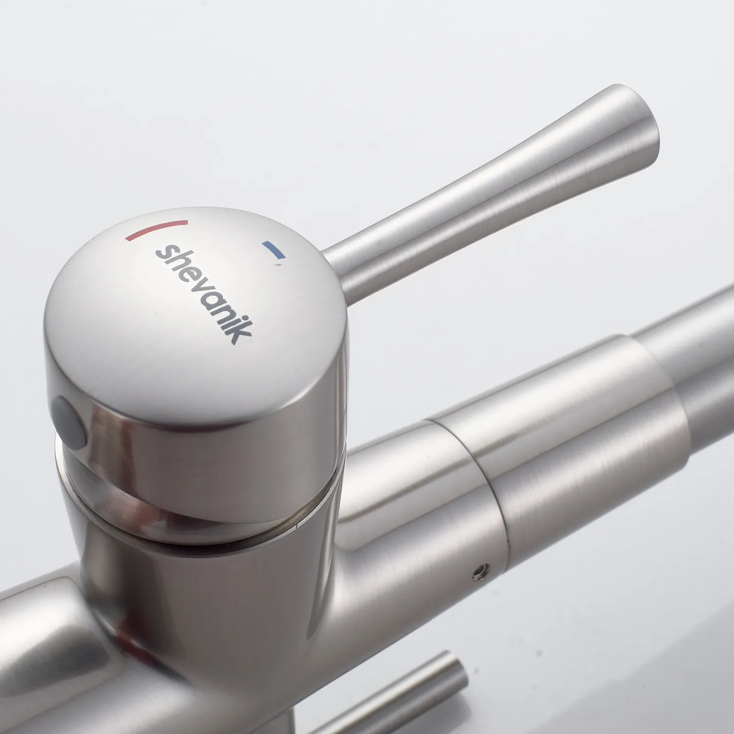 Смеситель для кухни с подключением фильтра Shevanik S428L, сатин