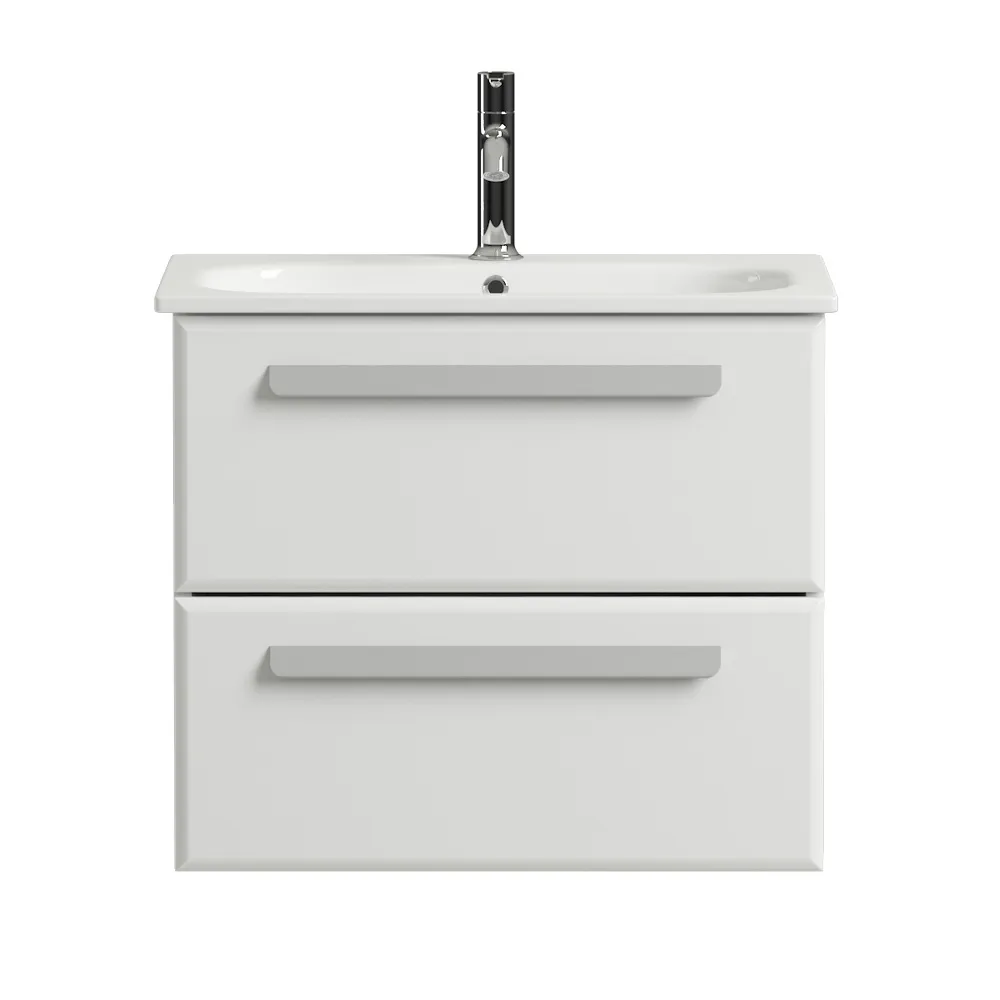 База под раковину подвесная Cezares Eco 570х450х500, Bianco Opaco (ECO-CER-600-2C-SO-BO)