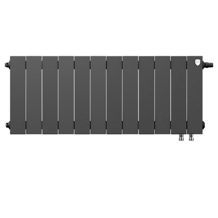 Биметаллический радиатор Royal Thermo PianoForte 300 Noir Sable VDR/12 секций с нижним подключением