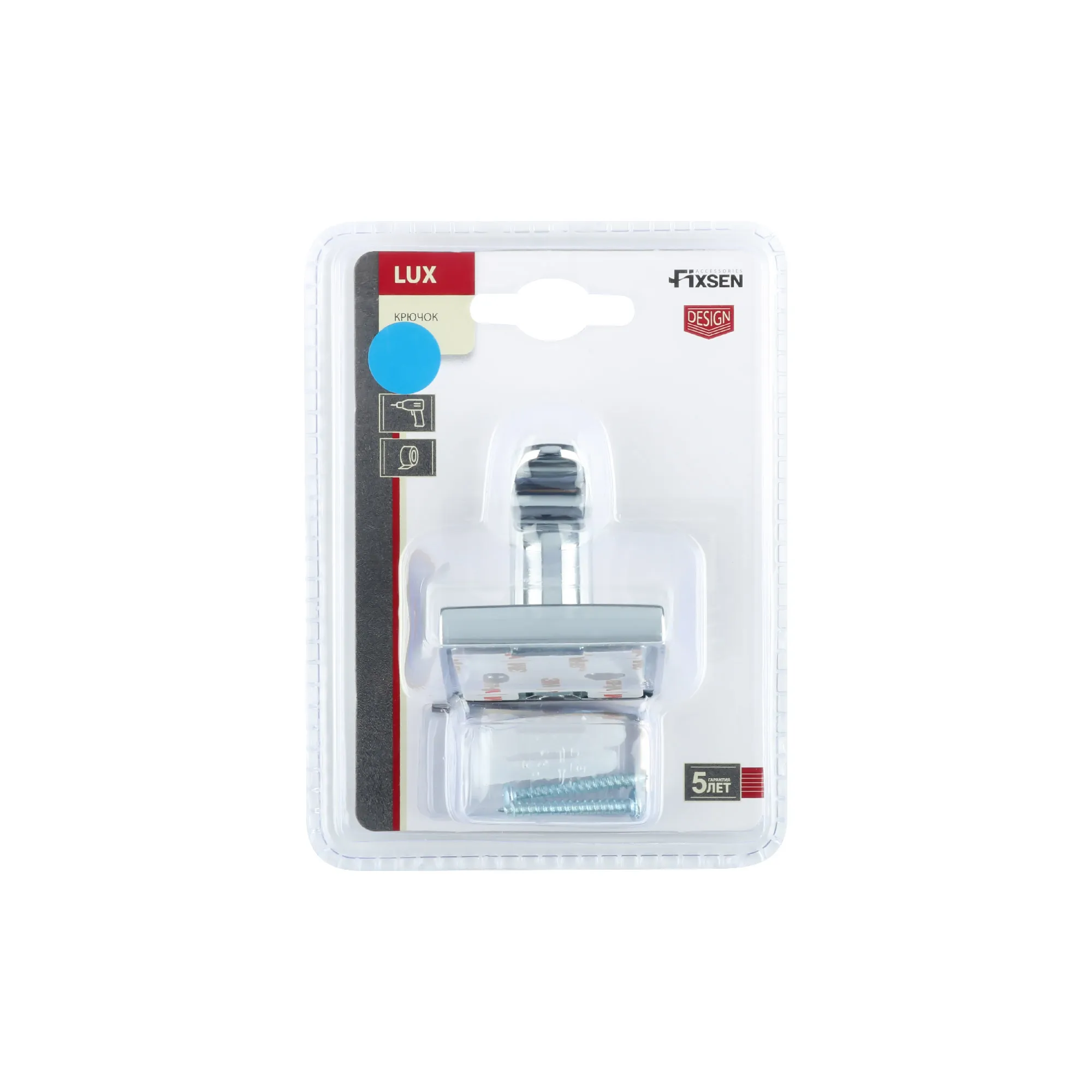 Крючок одинарный Fixsen Lux Chrome, FX-15005