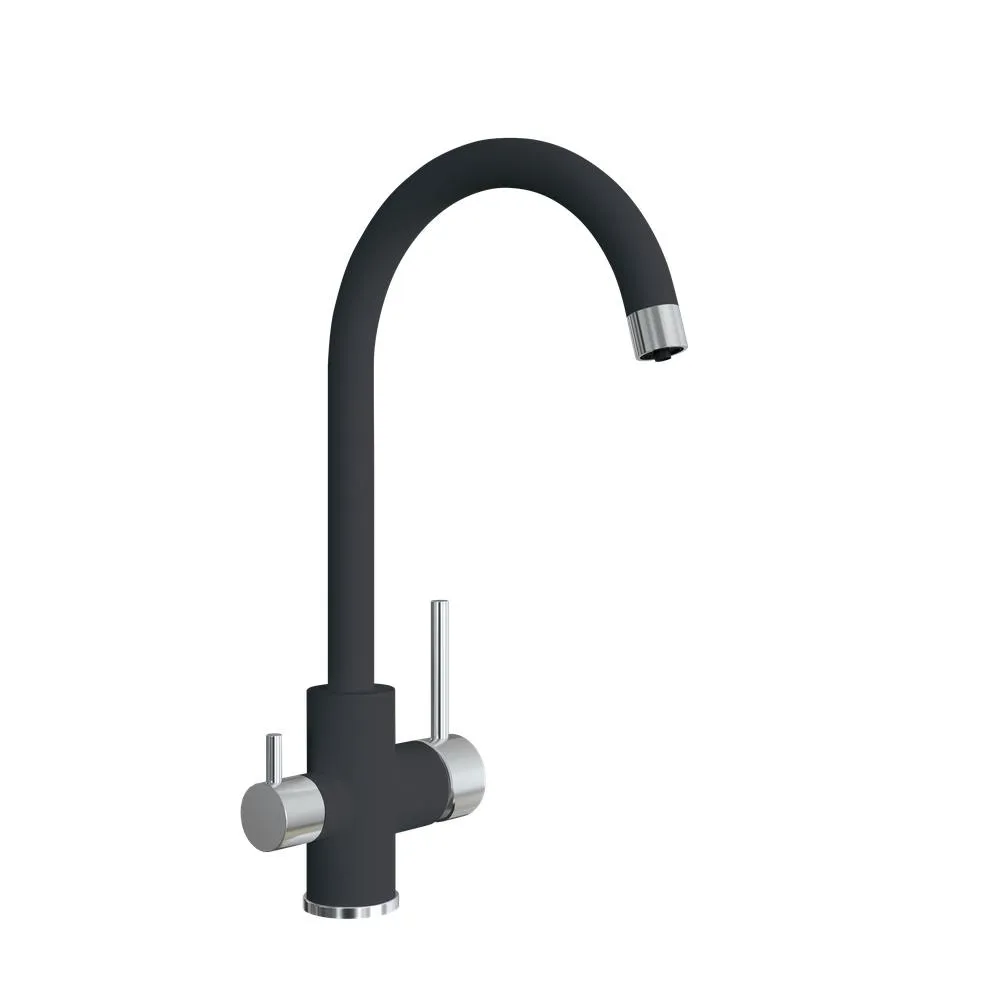 Смеситель для кухни с подключением фильтра Florentina КЛИО 333.13Н.2123.302, антрацит