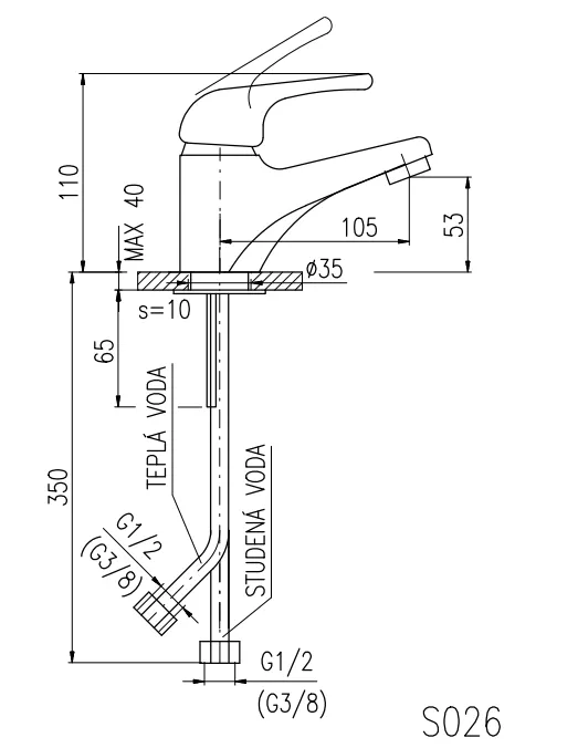 Смеситель для раковины Rav Slezak Sazava SA026.5