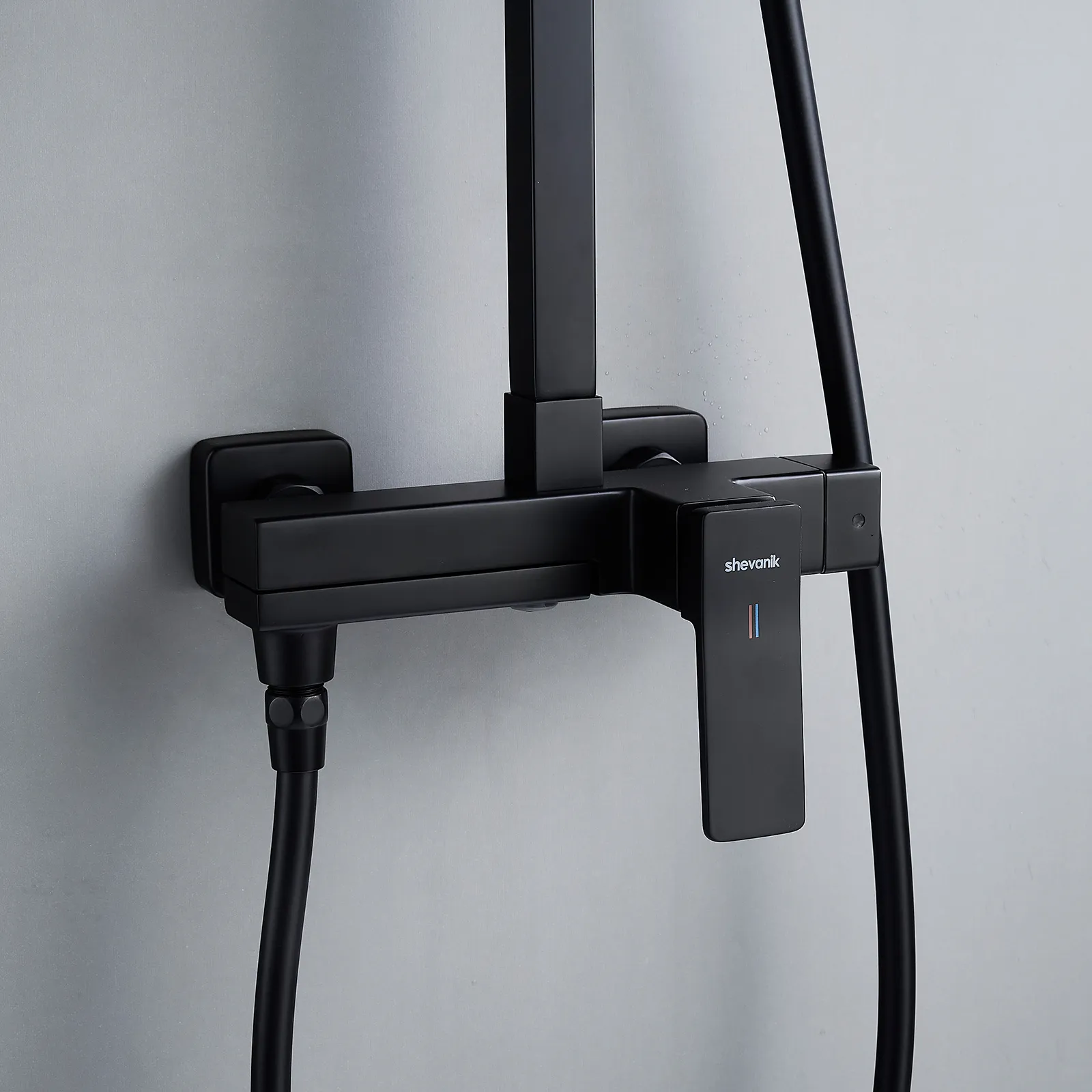 Душевая система Shevanik S4636H, черный