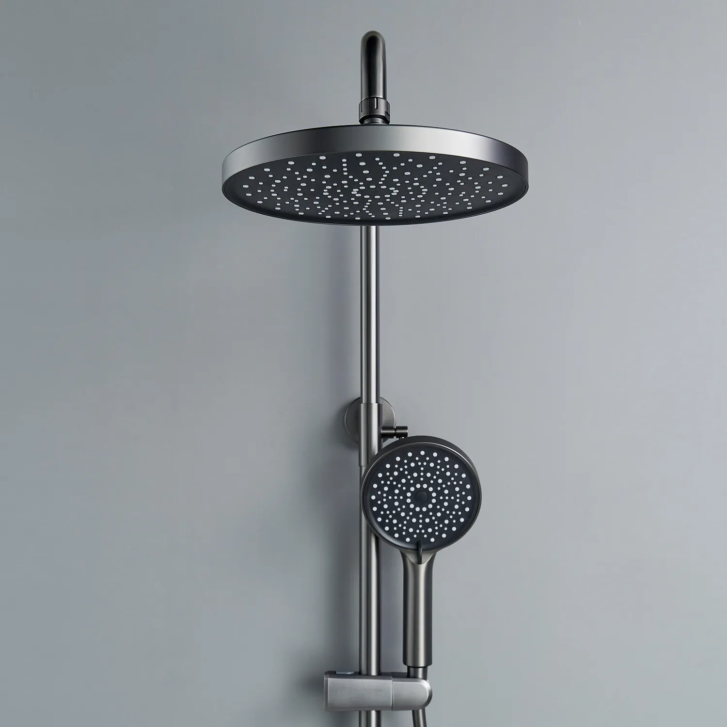 Душевая система Shevanik S4336T, оружейная сталь