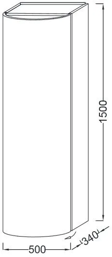 Шкаф-пенал Jacob Delafon Presquile 50x150 L EB1115G-N21