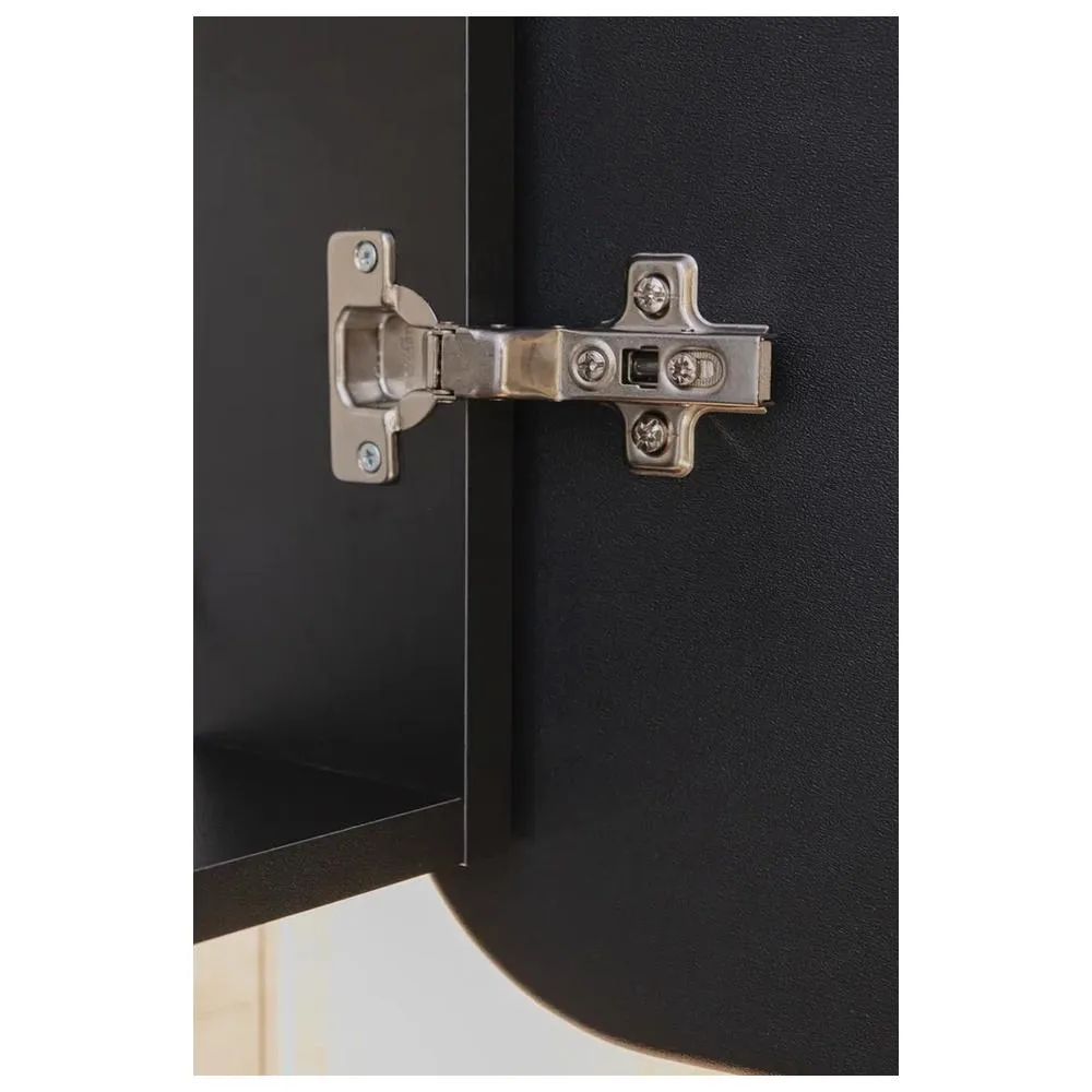 Зеркало-шкаф Silver Mirrors Фиджи BLACK 60 - 4.2 правый (часы, ТХ, сенсорный выключатель)