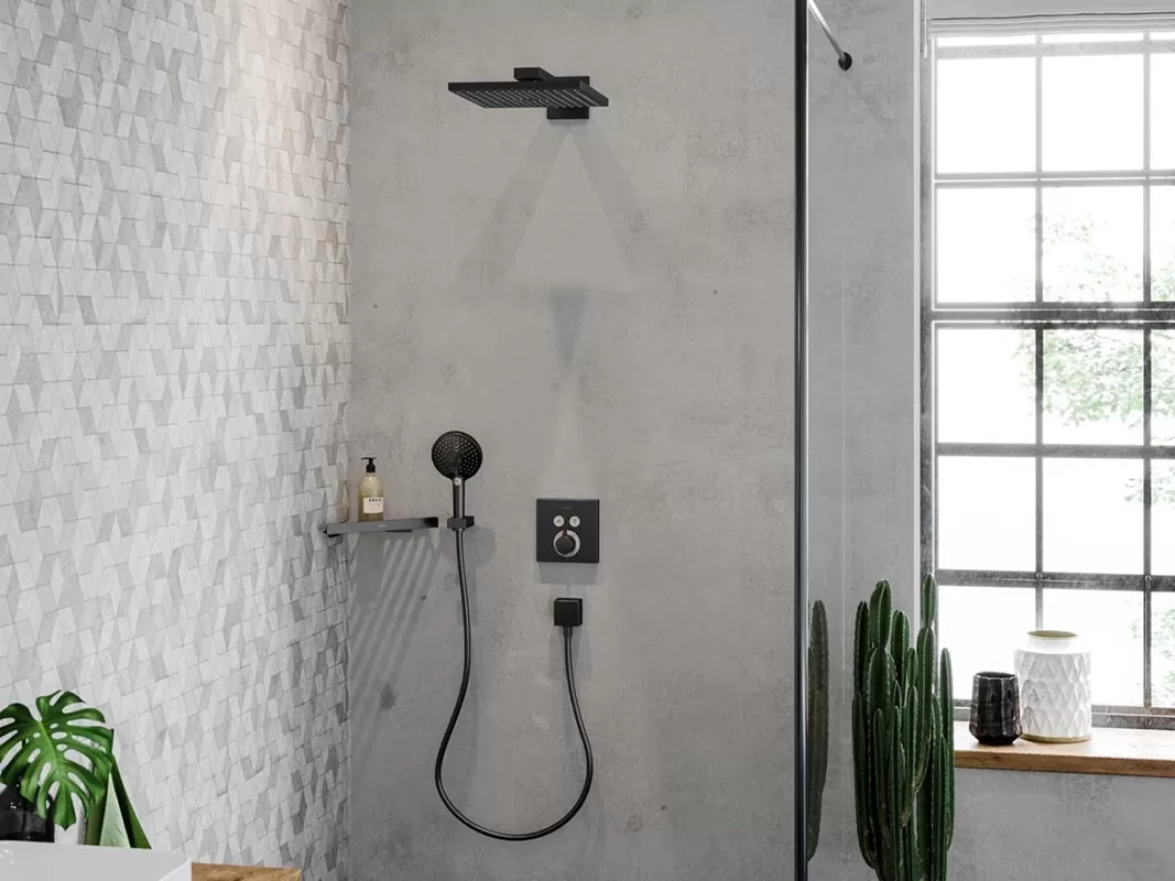 Ручной душ Hansgrohe Raindance Select S , 12 см, 3 режима 26530670, чёрный матовый