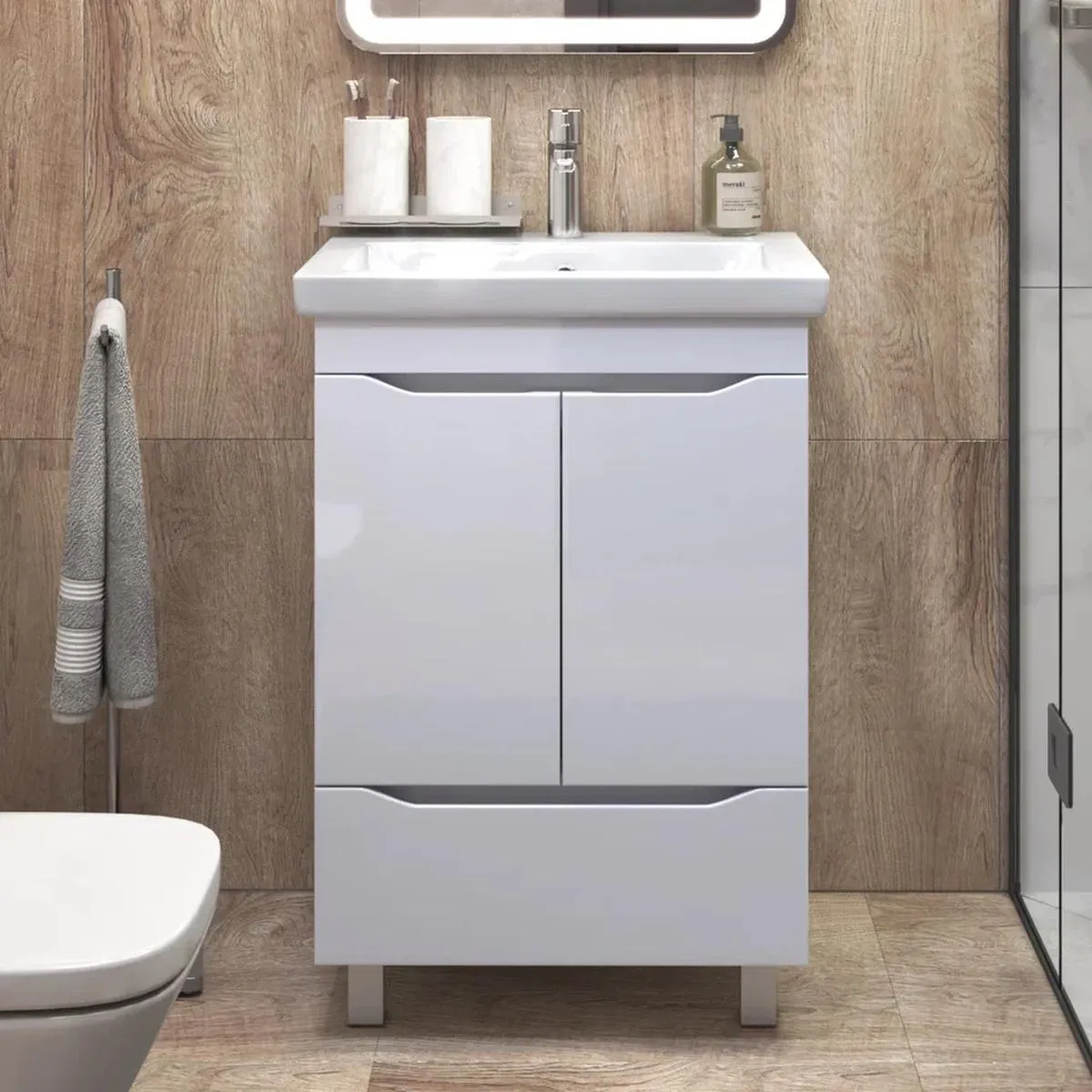 Тумба с раковиной напольная VIGO Grani 284, 60 см