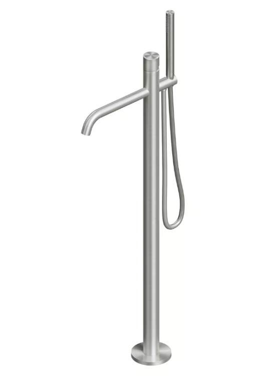 Смеситель для ванны и душа Quadro design Stereo, сталь брашированная (16 62/1 AS)