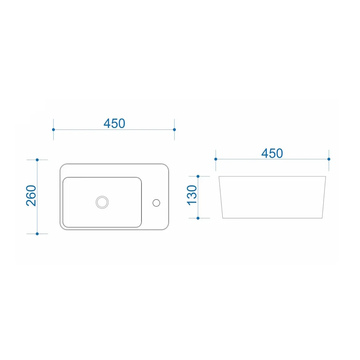 Раковина подвесная Maretti AR13PD30-844, белая